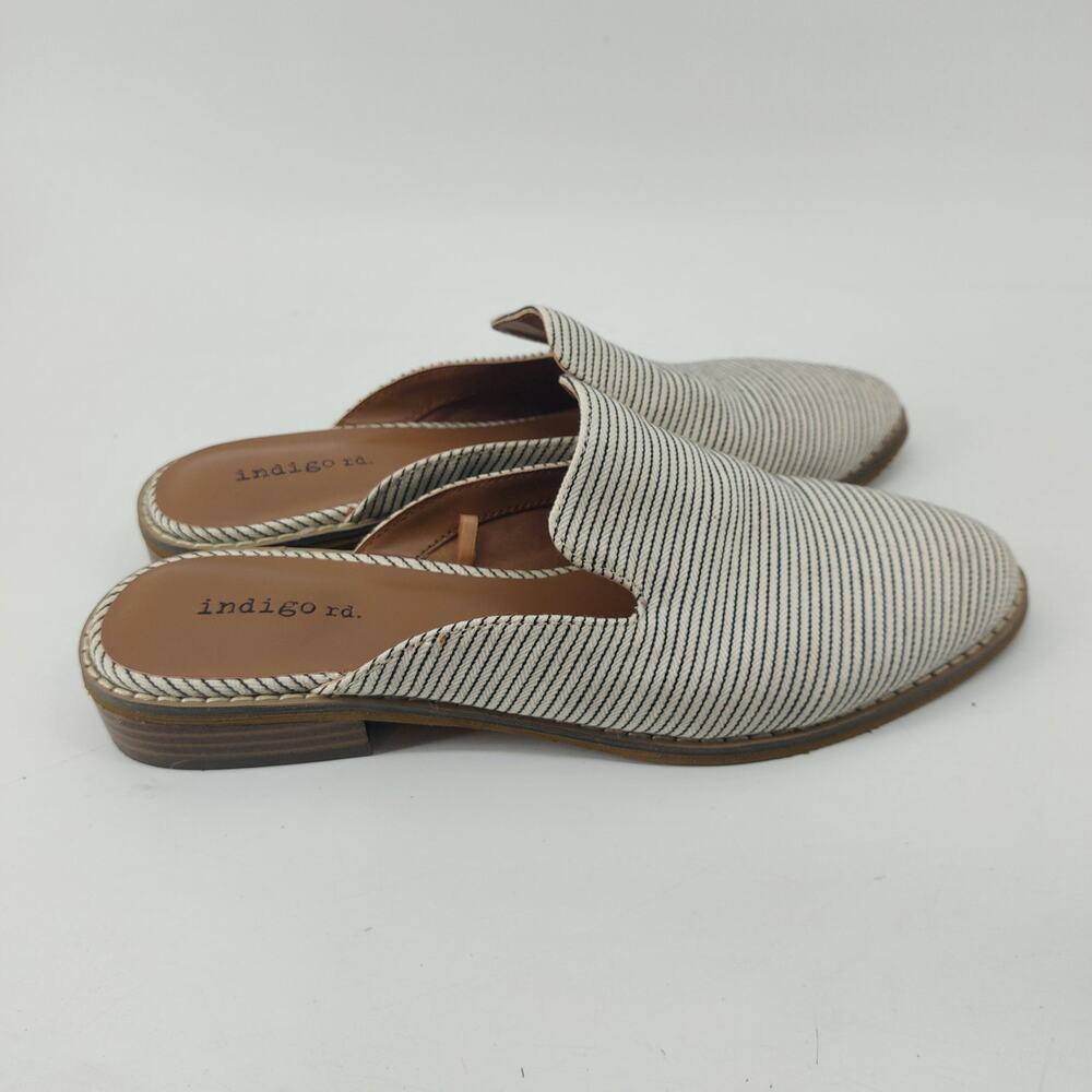 Indigo Rd. Womens Size 7.5 Hayze Mules Striped Textile Casual - Picture 4 of 10